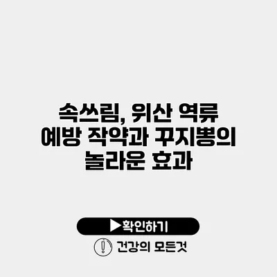 속쓰림, 위산 역류 예방 작약과 꾸지뽕의 놀라운 효과
