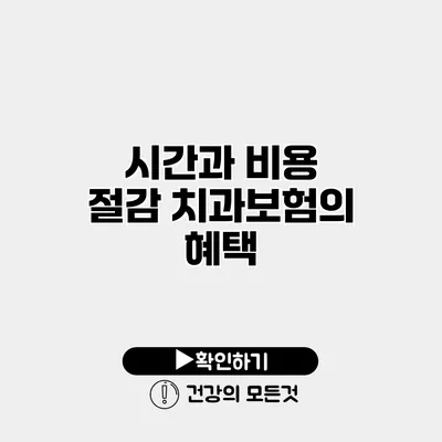 시간과 비용 절감 치과보험의 혜택