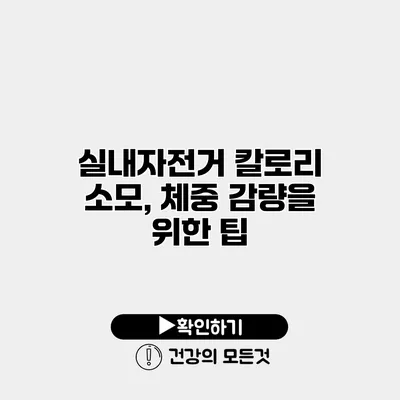 실내자전거 칼로리 소모, 체중 감량을 위한 팁