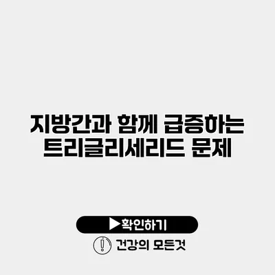 지방간과 함께 급증하는 트리글리세리드 문제