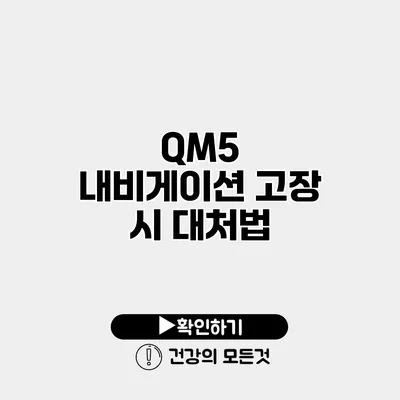 QM5 내비게이션 고장 시 대처법