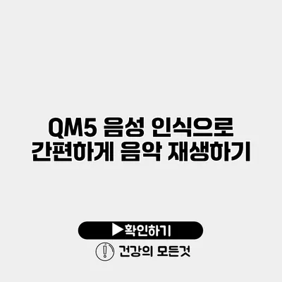 QM5 음성 인식으로 간편하게 음악 재생하기