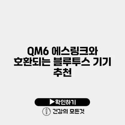 QM6 에스링크와 호환되는 블루투스 기기 추천