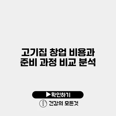 고기집 창업 비용과 준비 과정 비교 분석