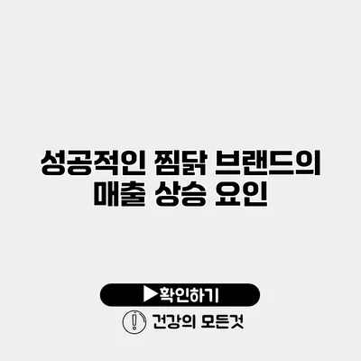 성공적인 찜닭 브랜드의 매출 상승 요인