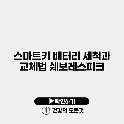 스마트키 배터리 세척과 교체법 쉐보레스파크