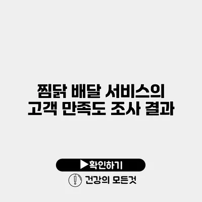 찜닭 배달 서비스의 고객 만족도 조사 결과